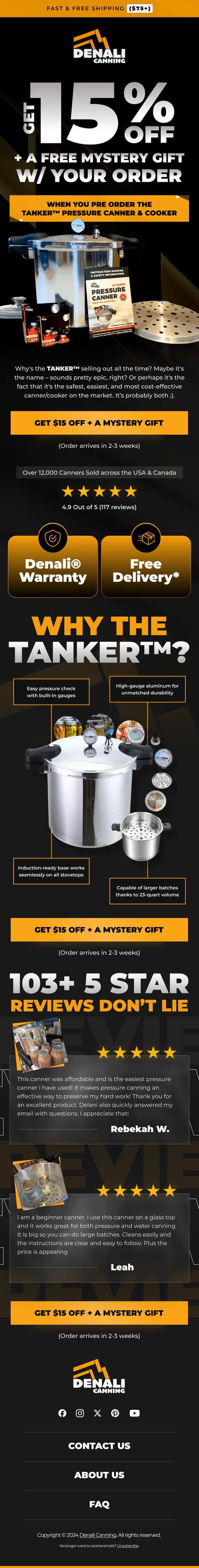 Denali Canning email design