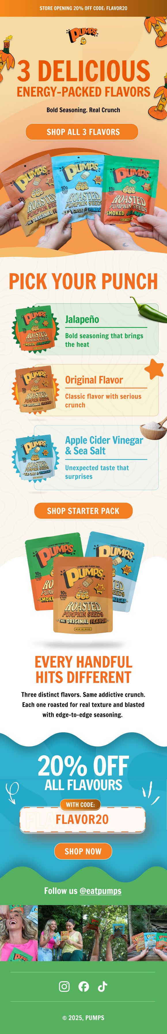 Pumps flavors email design